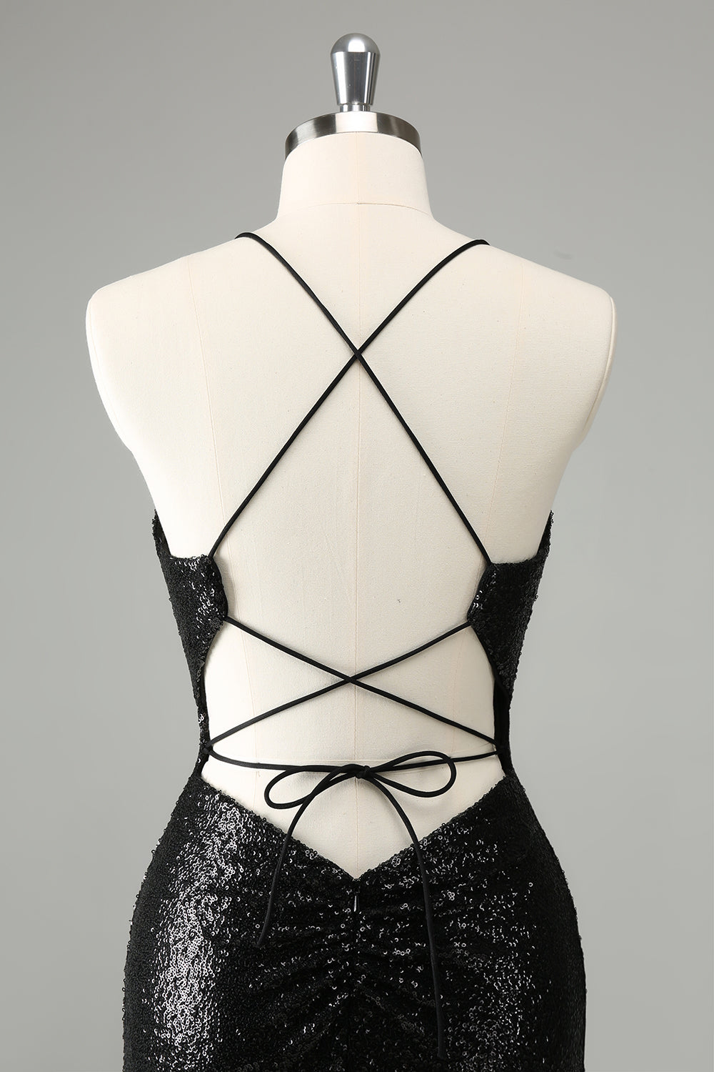 Stylish Glitter Sequins Tight Little Black Dress