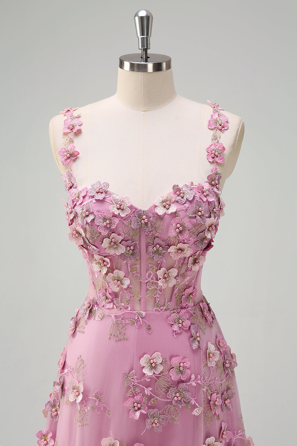 Taro Purple A-Line Off The Shoulder Appliqued Long Prom Dress with Slit