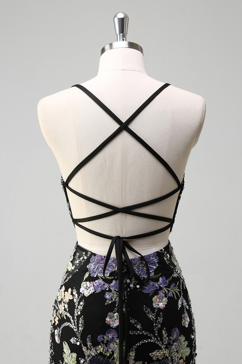 Pink Mermaid Spaghetti Straps Sequins Long Prom Dress with Appliques