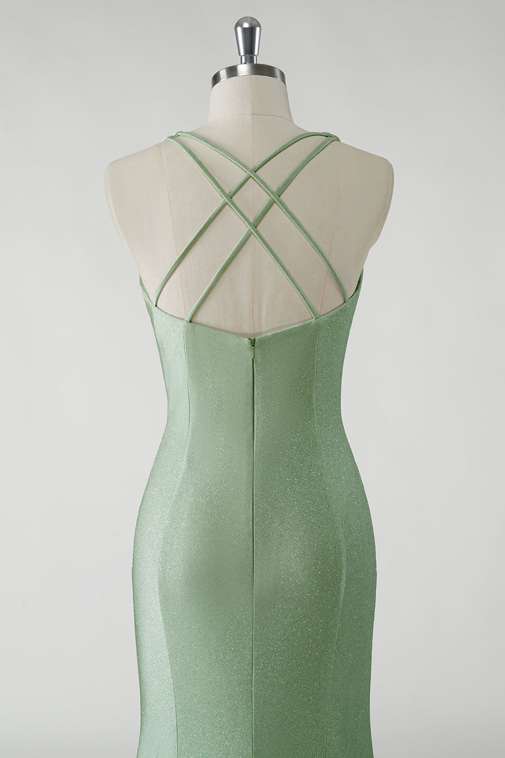 Sparkly Green Sheath Long Prom Dress with 3D Flowers