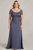 Twilight Chiffon Lace Plus Size Mother of the Bride Dress