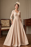 Apricot A Line Mother Of The Bride Dress With Appliques