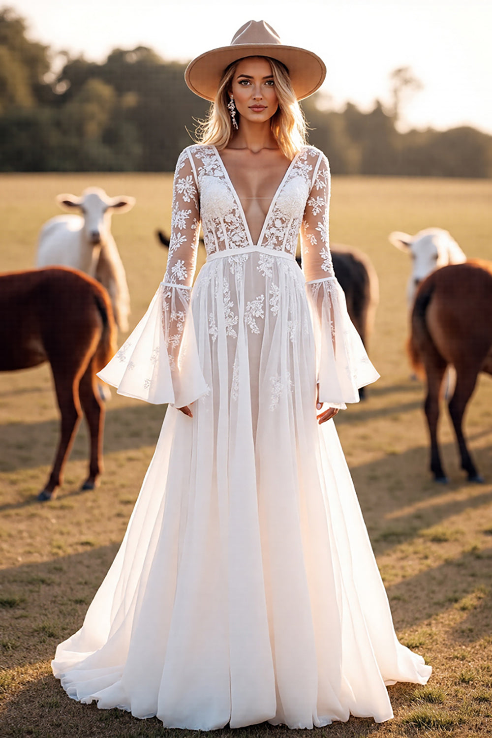 Corset White A Line Wedding Dress with Appliques