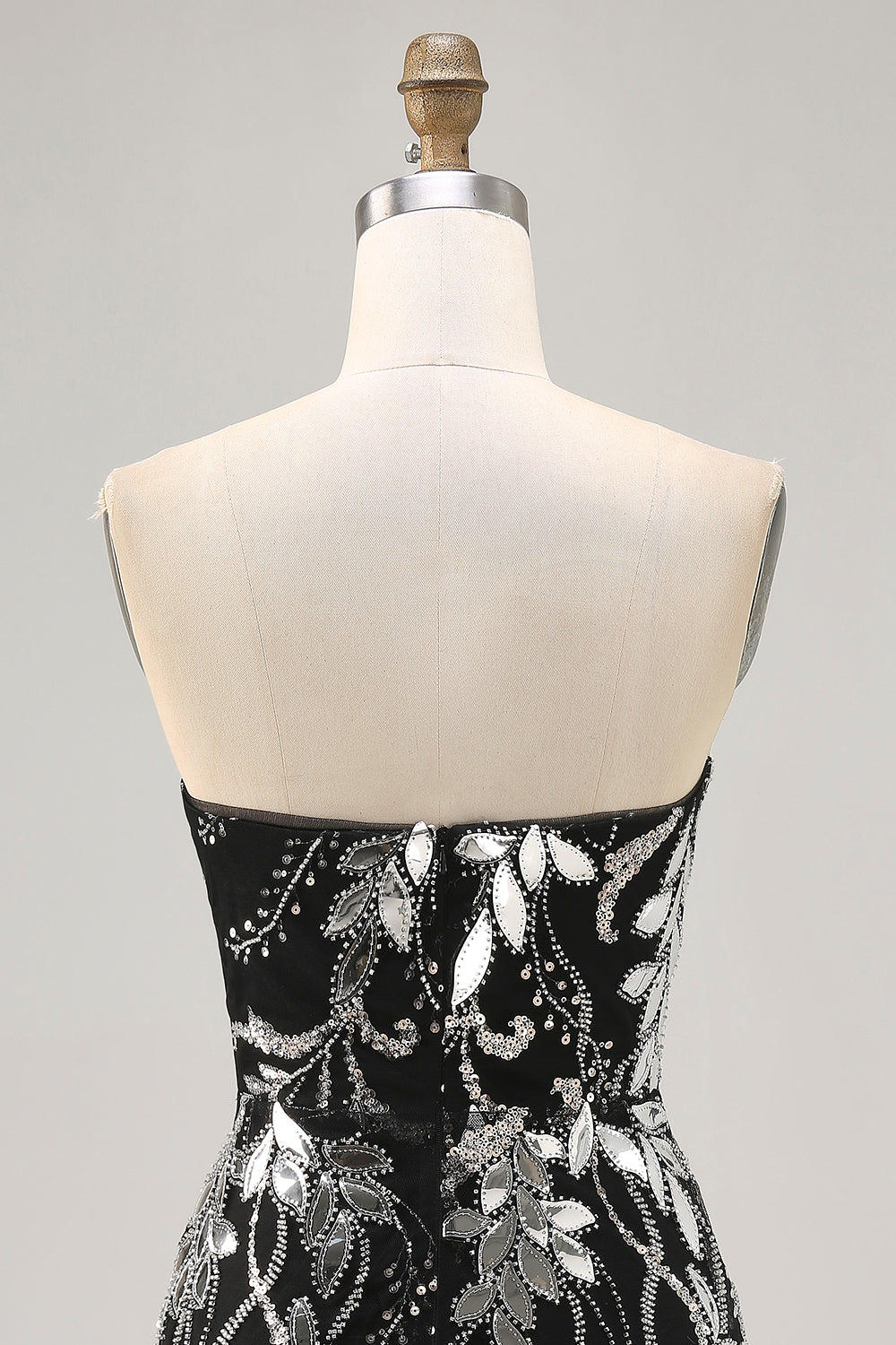 Sparkly Bodycon Sequins Little Black Dress with Beading