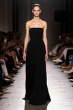 Black A-Line Strapless Velvet Evening Dress