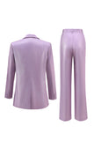 Wisteria Peaked Lapel 2-Piece Single Buckle Women's Prom Suit