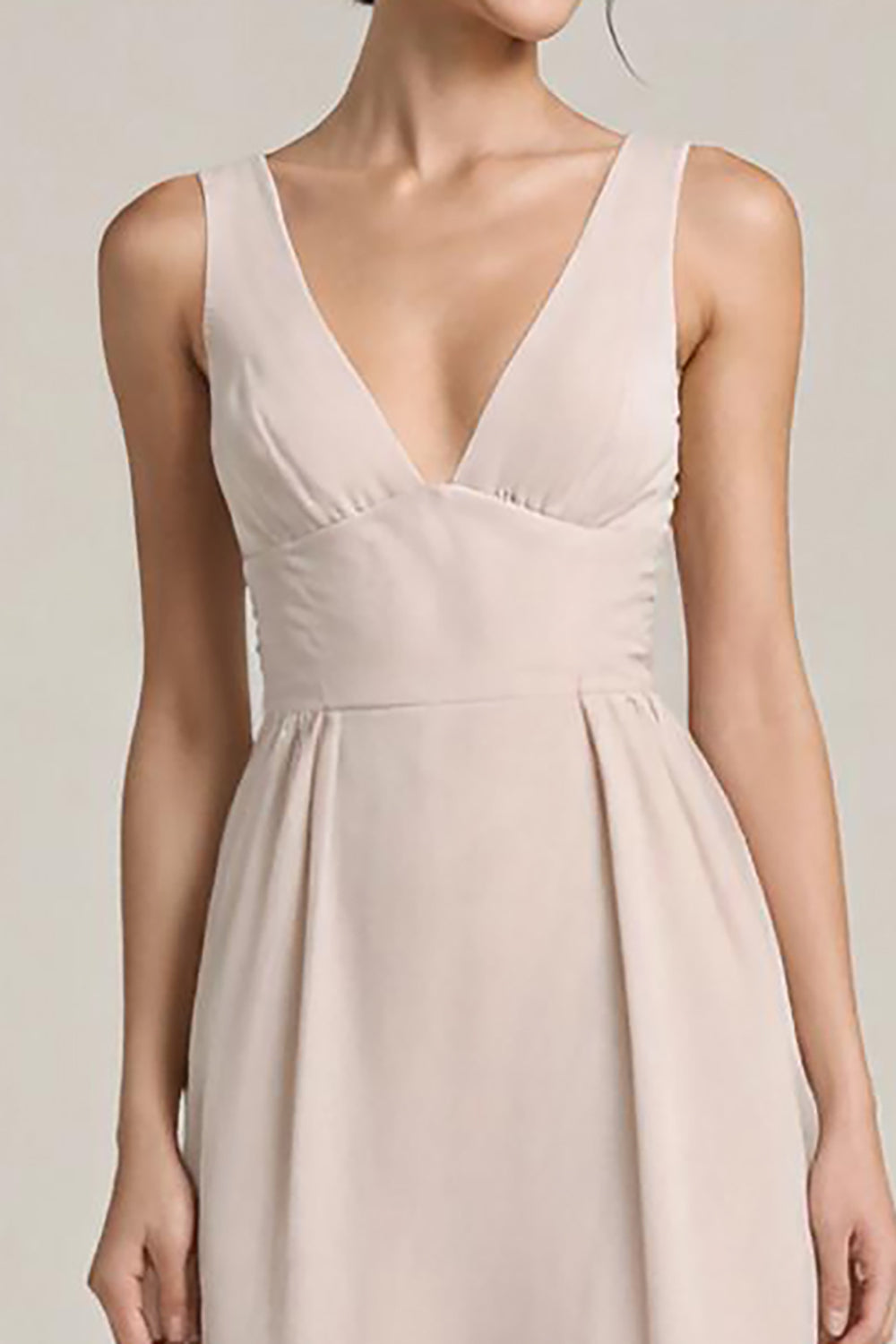 Fog V Neck A Line Long Evening Dress