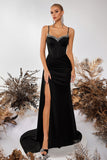Mermaid Corset Sequin Black Formal Dress