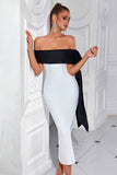 White Strapless Bodycon Formal Dress
