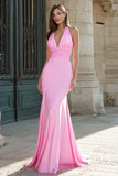 Halter Dark Green Mermaid Long Prom Dress