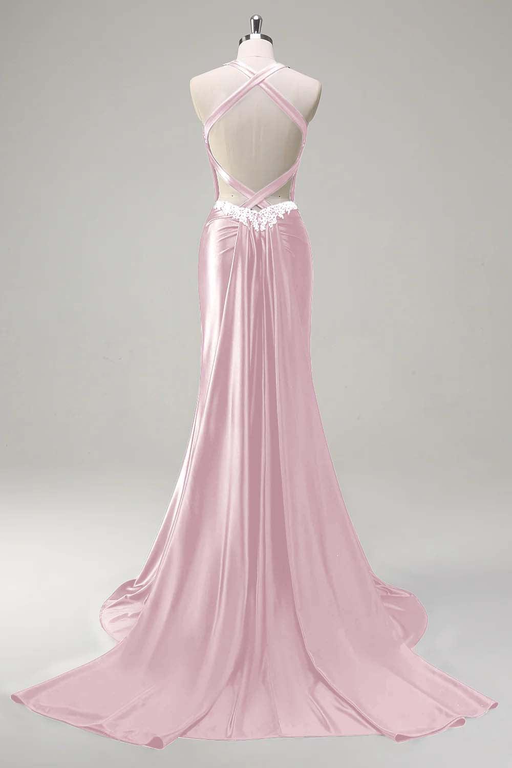 Sparkly Dark Green Mermaid Halter Corset Long Sequin Prom Dress