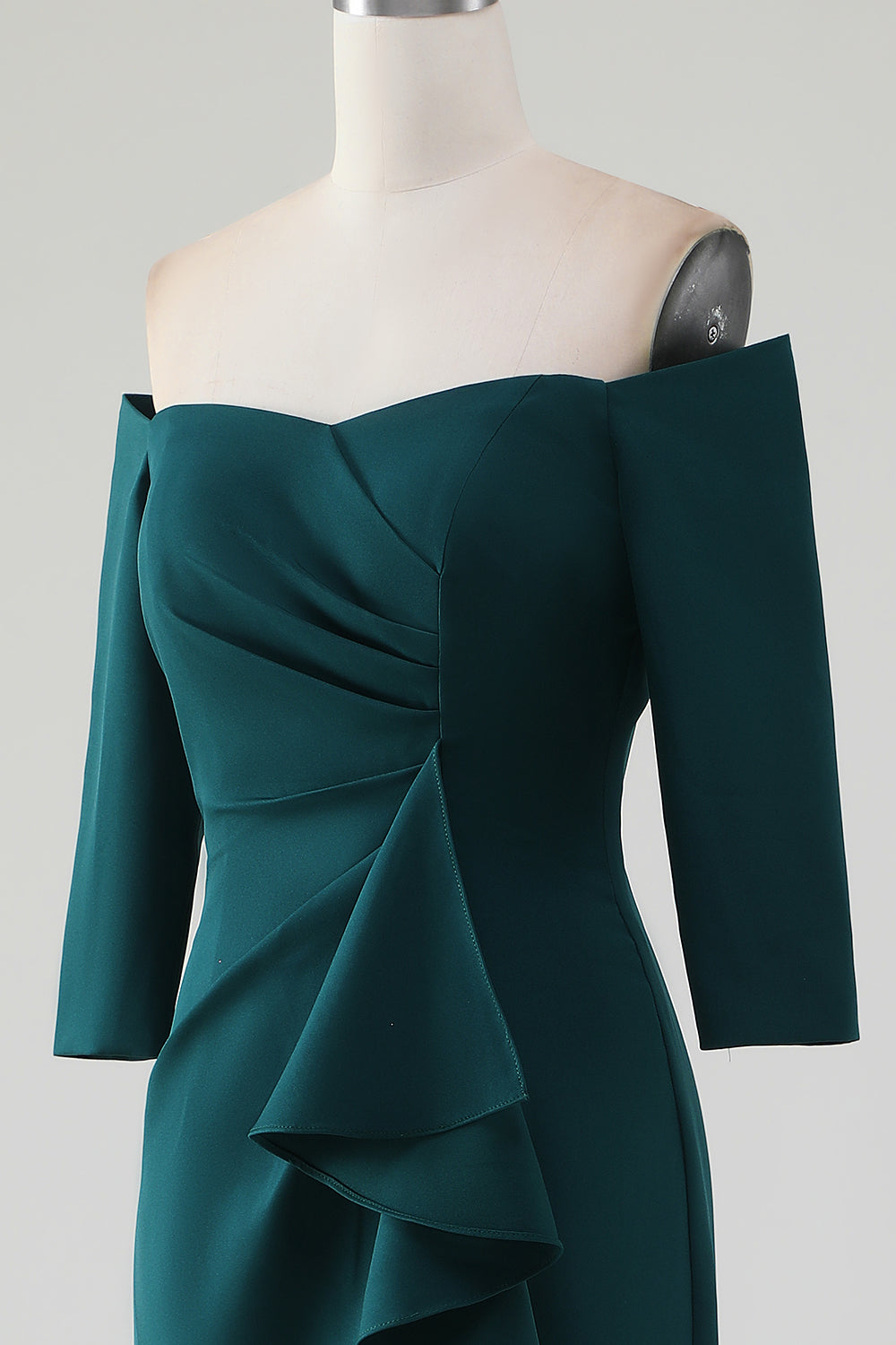 Dark Green Mermaid Off The Shoulder Mother Of The Bride Dress