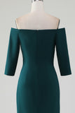 Dark Green Mermaid Off The Shoulder Mother Of The Bride Dress