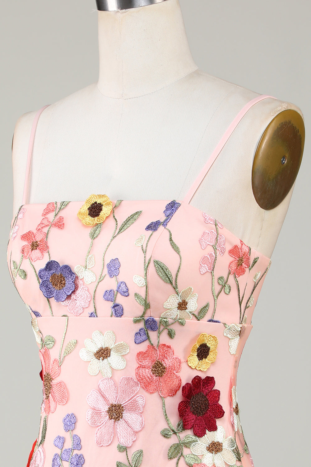 Bodycon Little Black Dress with 3D Flowers