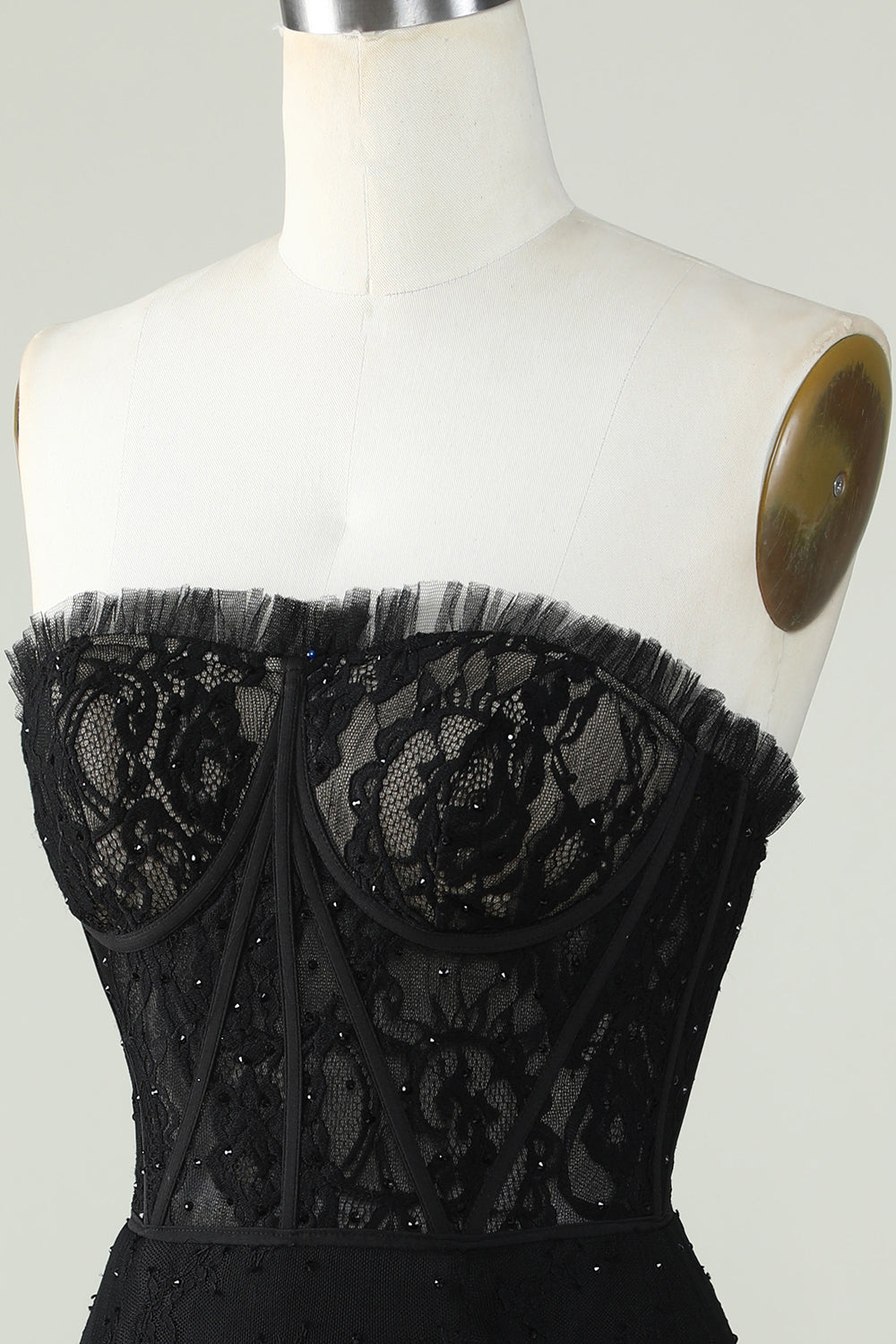 Strapless Little Black Dress with Beading