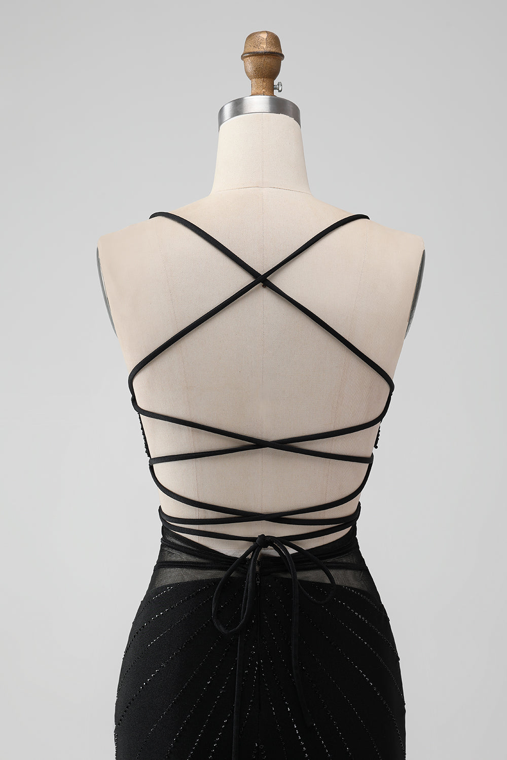 Bodycon Corset Little Black Dress with Beading
