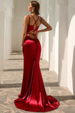 Mermaid V Neck Simple Long Formal Dress