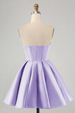 Cute A Line Sweetheart Corset Fuchsia Graduation Dress with Beading