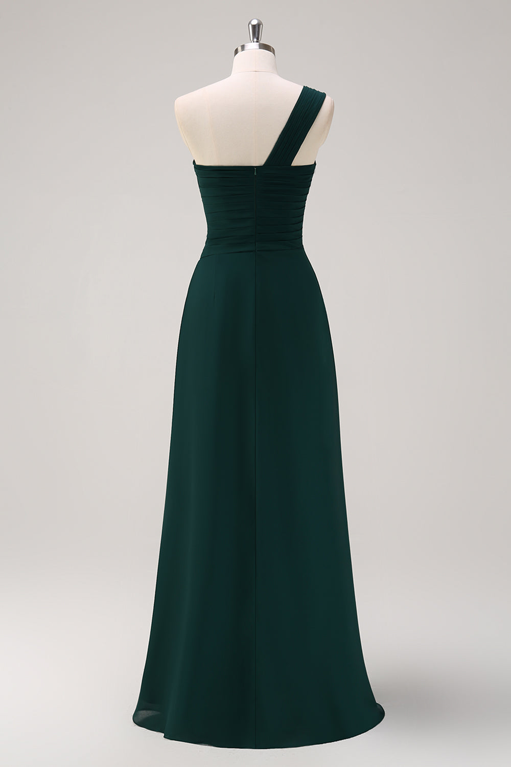 Wedtrend Women Dark Green Bridesmaid Dress A Line One Shoulder Chiffon Pleated Long Wedding Guest Dress Wedtrend UK Wedtrend Women Dark Green Bridesmaid Dress A Line One Shoulder Chiffon Pleated Long Wedding Guest Dress Wedtrend UK