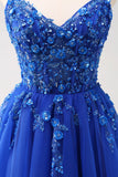 Sparkly Blush A-Line Spaghetti Straps Corset Tulle Long Prom Dress