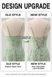 Dusty Sage Sheath Corset Floral Long Prom Dress with Slit