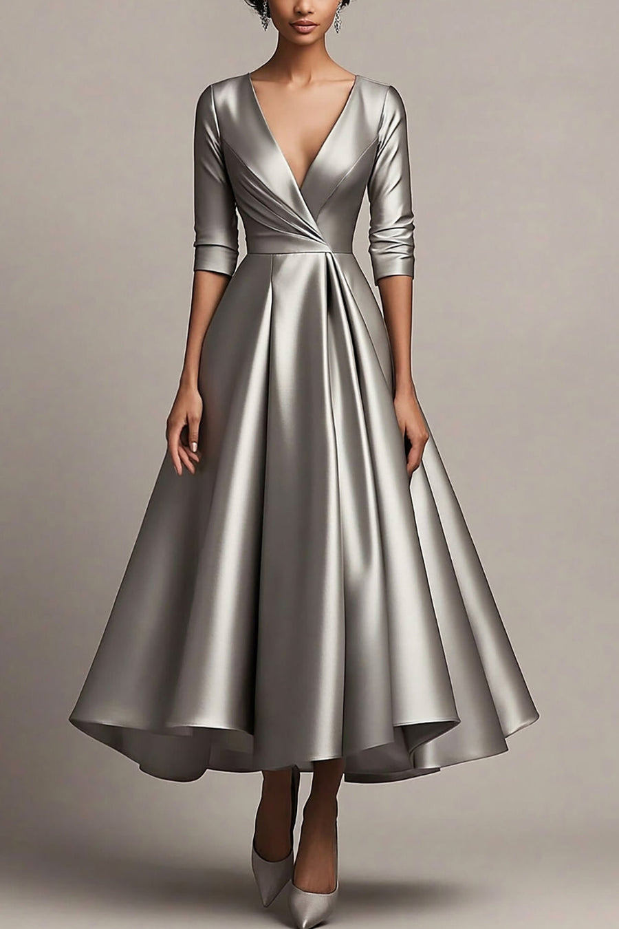 halter shirt dress Slit Halter Shirt Dress main image 1