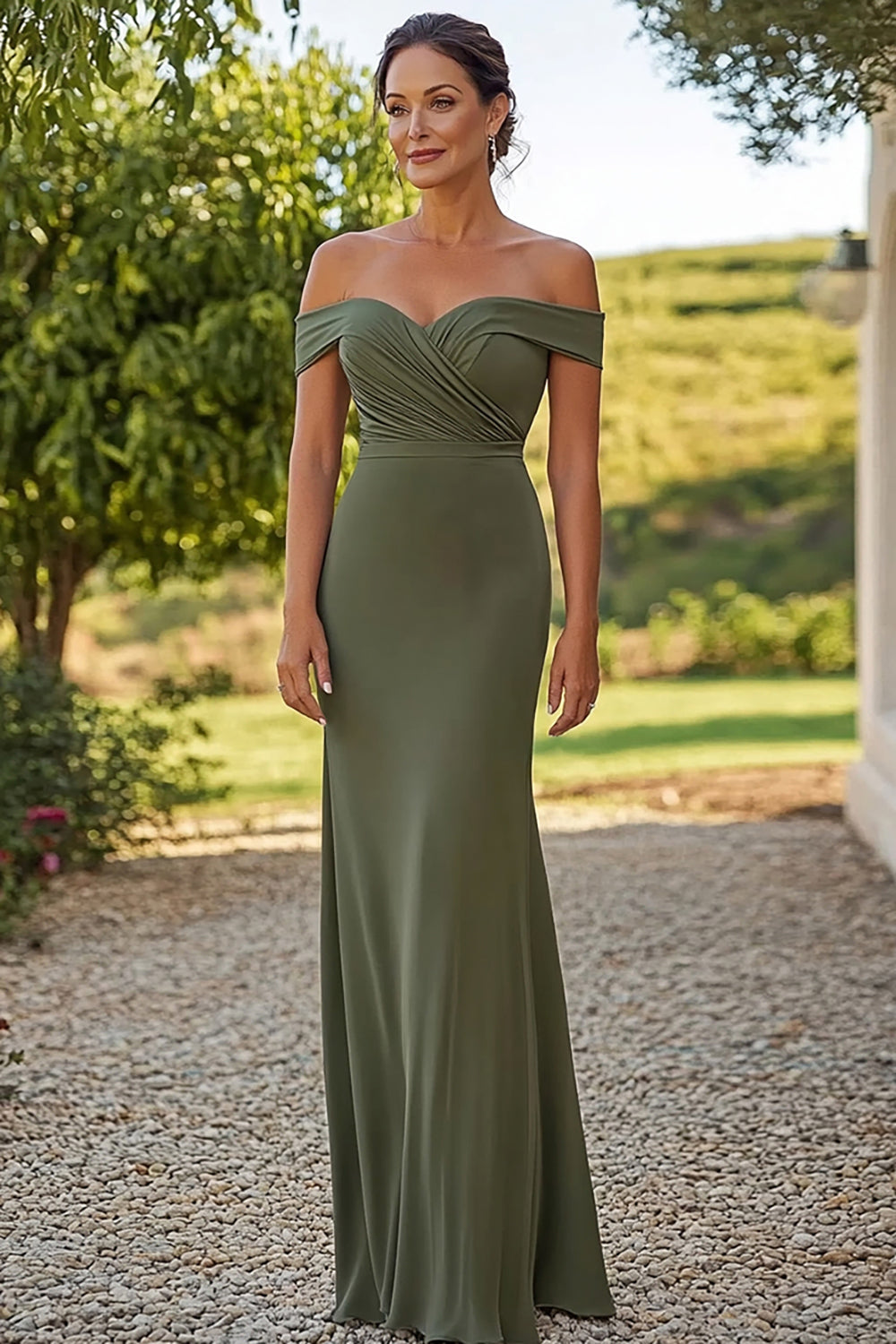 matte satin olive bridesmaid dresses Olive Green Bridesmaid Dresses