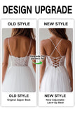 Lace White Tulle A Line Tea Length Graduation Dress