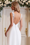 Timeless White Mermaid Lace Satin Wedding Dress