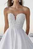 Graceful Ivory Sweetheart A Line Wedding Dress with Appliques