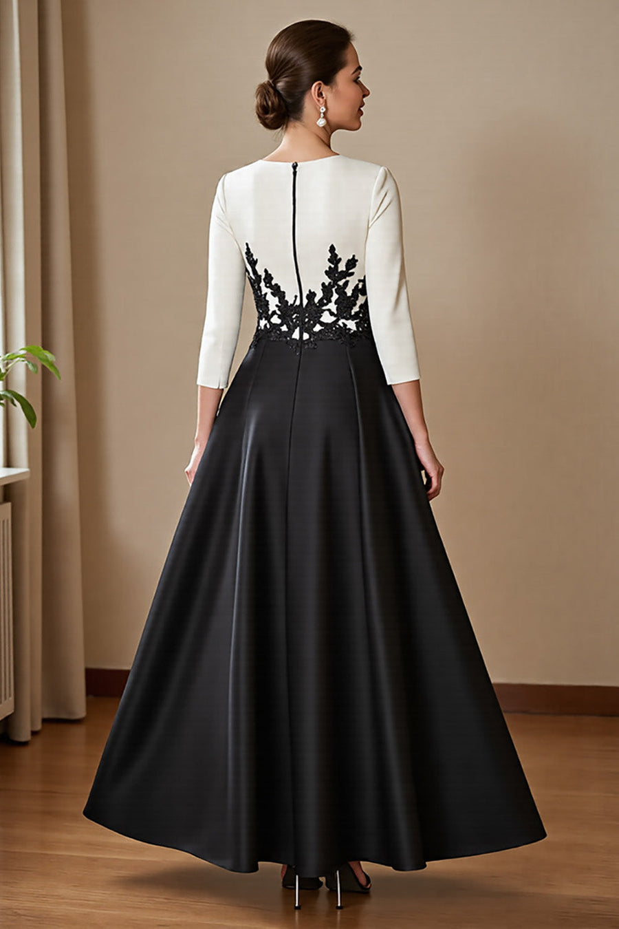 black and white dresses for mother of the bride Bridal – Wedtrend UK ALENA Tie Strap A-Line Pink this gown blends modern Color:Dark Blue (6)
