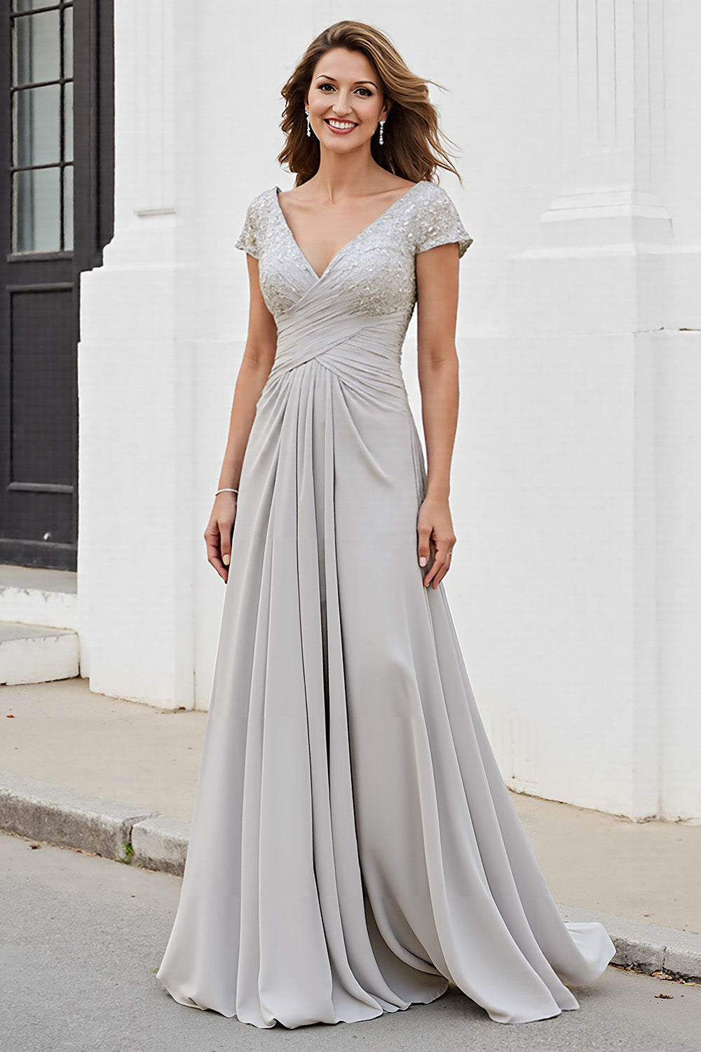 silver mother of the bride dresses uk Silver Mother of the Bride Dresses