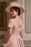 Dusty Sage Ruched A Line Midi Mother Of The Bride Dress