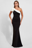 Black Mermaid Satin Long Formal Dress