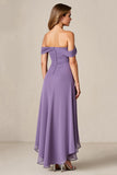 Tahiti A Line Ruched Ankle Length Mother of the Bride Dress with Ruffles