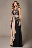 Black A Line Mum of the Bride Dress with Sash