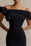 Satin Bodycon Little Black Dress