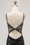Sparkly Sequins Dark Green Bodycon Backless Corset Mini Prom Dress