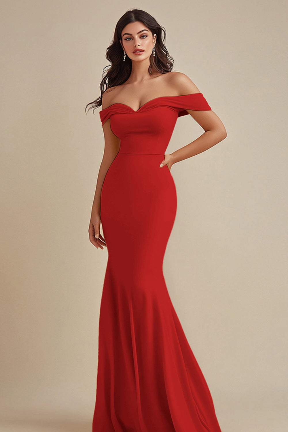 Black Chiffon Off the Shoulder Mermaid Evening Dress Black Chiffon Off the Shoulder Mermaid Evening Dress