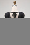 Black Mesh Sheath Cowl Neck Open Back Maxi Dress with Red Lining