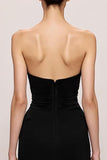 Black Velvet Mermaid Sweetheart Evening Dress
