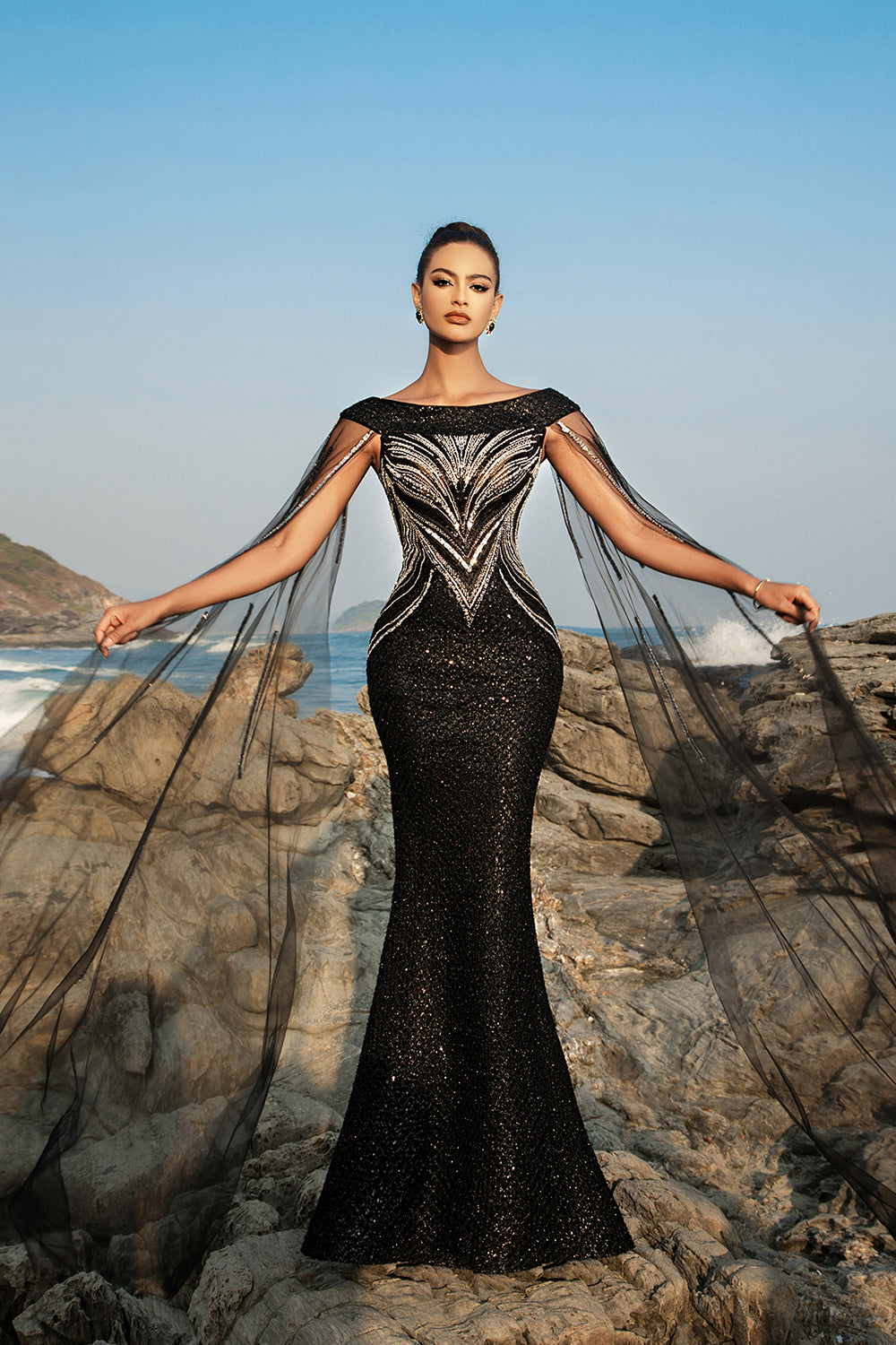 long glitter evening dresses uk mermaid iridescent prom dress Iridescent Sequins V Neck Long Evening Dress UK Mermaid Prom Dress White White / US16