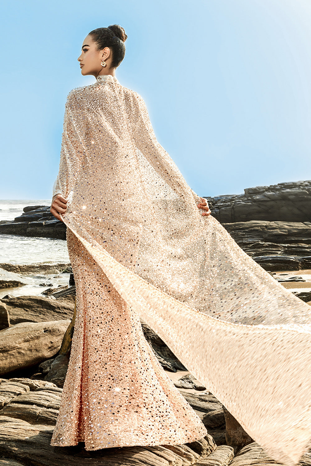 WEDTREND Women Off Shoulder Evening Dress Corset Champagne Beaded Mermaid Sequin Prom Dress With Detachable Cape Wedtrend UK WEDTREND Women Off Shoulder Evening Dress Corset Champagne Beaded Mermaid Sequin Prom Dress With Detachable Cape Wedtrend UK