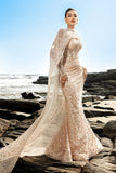 Champagne Mermaid Beaded Corset Evening Dress with Bare Shoulders