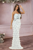 Black Strapless Mermaid Evening Dress