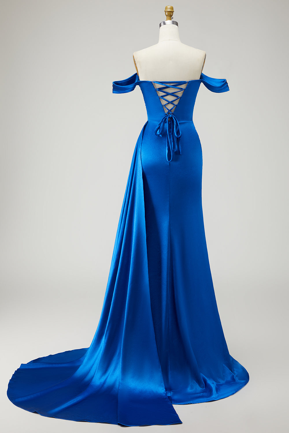 WEDTREND Women Off the Shoulder Prom Dress with Side Cape Mermaid