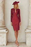 Lace Blush Pink Sheath Stretch Satin Mother of the Bride Dress