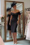 Off the Shoulder Appliqued Blush Pink Mother of Bride Dress