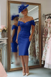 Off the Shoulder Appliqued Blush Pink Mother of Bride Dress