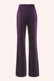 Velvet Peak Lapel Purple 2 Piece Slim Fit Women Suits